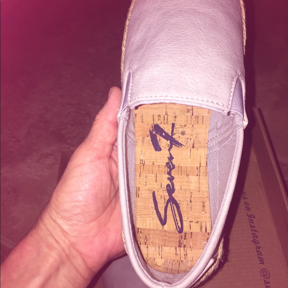 Seven7 Gray Leather Loafer